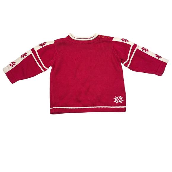 Hanna Andersson Other - Hanna Andersson Red Holiday Snowflake Sweater